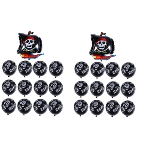 GETAJGHSD 26-Teiliges Set Ballon depr room decoration piraten ballons Selbstverschließende Ballons ballonset Luftballons für die Piratenparty Hochzeitsballons aufblasbarer Ballon Black von GETAJGHSD