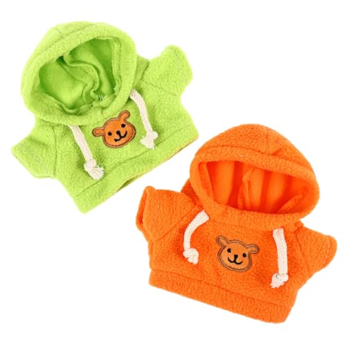 GETAJGHSD 2St Bärenpuppenkleidung Wiederverwendbares Puppenkostüm Plüsch Bjd-Puppe Tiere Kuscheltier Kleidung Teddybärkleidung Spielzeug Puppenkostüm zur Dekoration Bären-Hoodie- Stoff von GETAJGHSD