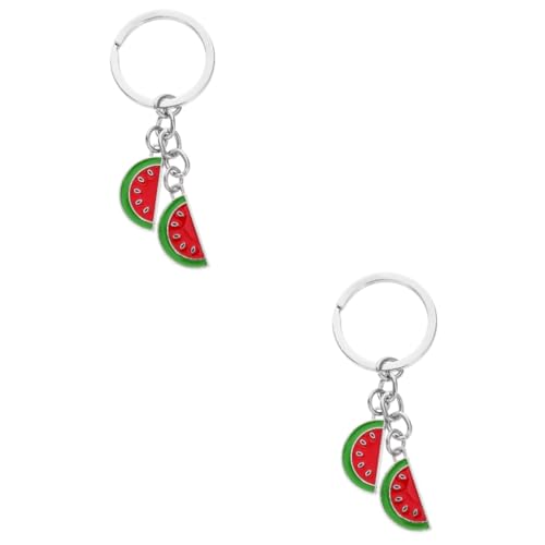 GETAJGHSD 2st Schlüsselanhänger Taschenanhänger Obst Hängende Verzierung Wassermelonen-partygeschenk Hawaiianische Partybevorzugung Anhänger Mit Wassermelonenscheiben Schmuck Ferrolegierung von GETAJGHSD