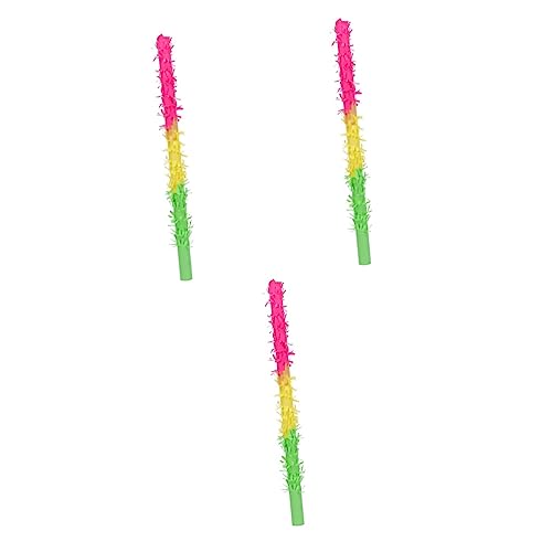 GETAJGHSD 3 Stk Piñata-Sticks bunte Pinata-Sticks Piñata Geburtstag Piñata kinder mitgebsel kindergeburtstag Pinata-Sticks für Kinder Pinata-Stick-Spielzeug Papier Colorful von GETAJGHSD