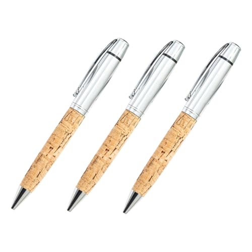 GETAJGHSD 3 Stück Kugelschreiber Mit Holzmaserung, Schreibwarenbedarf, Ergonomischer Druckstift, Druckschreibstift, Praktischer Kugelschreiber, Kugelschreiber, Schreibkugelschreiber, von GETAJGHSD