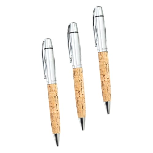 GETAJGHSD 3 Stück Kugelschreiber Mit Holzmaserung Kugelschreiber Kugelschreiber Haushaltskugelschreiber Ergonomischer Pressstift Multifunktionsstift Kugelschreiber Klickstift von GETAJGHSD