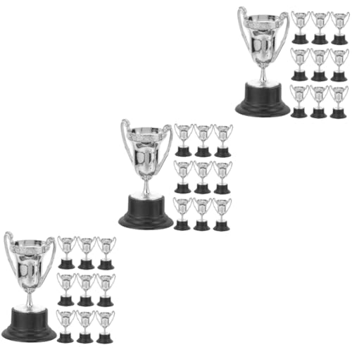 GETAJGHSD 30 Stk Trophäe Spielzeug Miniatur Fußballpokal für Kinder klein belohnung kinder plastiktisch Fußballgeschenke kinder Preisverleihung für die Kinderparty Silver von GETAJGHSD