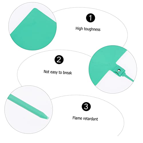 GETAJGHSD 300 Stk Logistiketikett Wasserdichte Etiketten Netzwerkkabel-tags Snap-lock-tag-befestigung Etiketten Für Drahtetiketten Kabelanhänger Kabelbinder Kabel-id-tags Green Plastik von GETAJGHSD