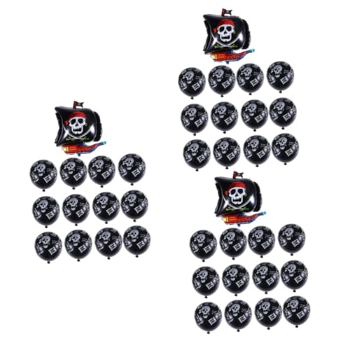 GETAJGHSD 39-Teiliges Set Ballon depr Tierballons Luftballons für die Piratenparty Hochzeitsballons Folienballons room decoration piraten ballons ballonset aufblasbarer Ballon Black von GETAJGHSD