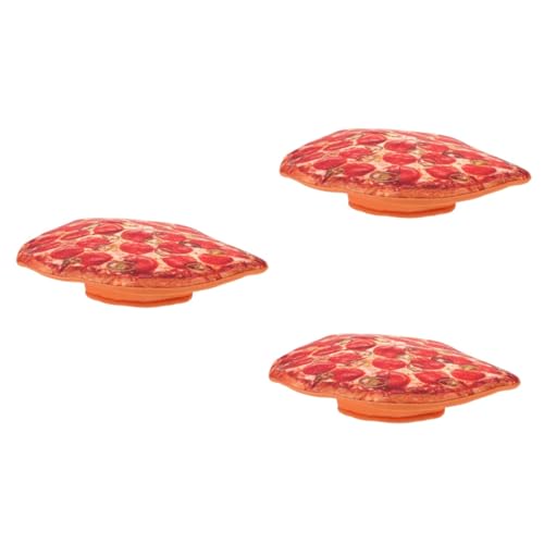 GETAJGHSD 3St Pizza-Zubehör Pizza- Lustige Hutgeschenke Pizza-Kopfbedeckung Lebensmittelkostüme verrückte hüte für Party lustiger Hut Plüsch-Cosplay-Hut Elasthan von GETAJGHSD