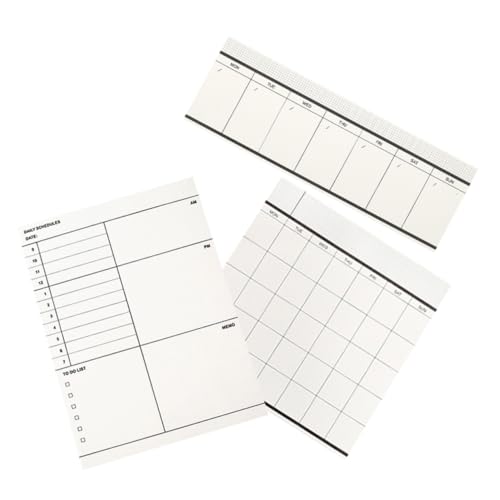 GETAJGHSD 3St Planer büromaterial office supplies the notebook book noteboon notebooks Büro-Notizblock akademisches Notizbuch kleiner Notizblock kompakter Notizblock To-Do-Listenblock Papier von GETAJGHSD