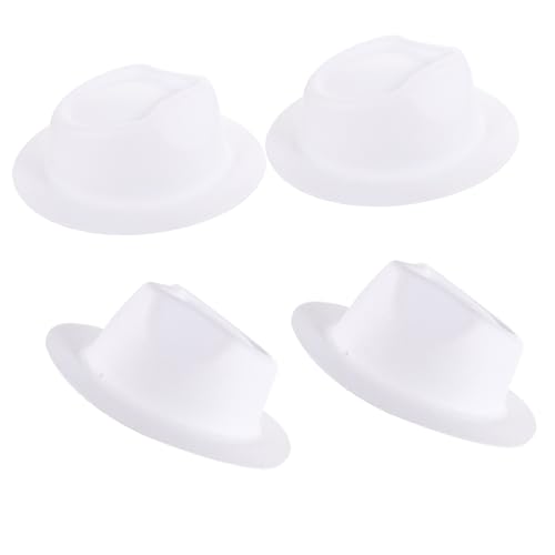 GETAJGHSD 4 Stück Mach deine Hüte bescherung weihnachten safety cap relief cap Sonnenhut bemalen Cosplay asiatischer Hut Malutensilien für den Kindergarten Blank gewebter Hut Papier Weiß von GETAJGHSD