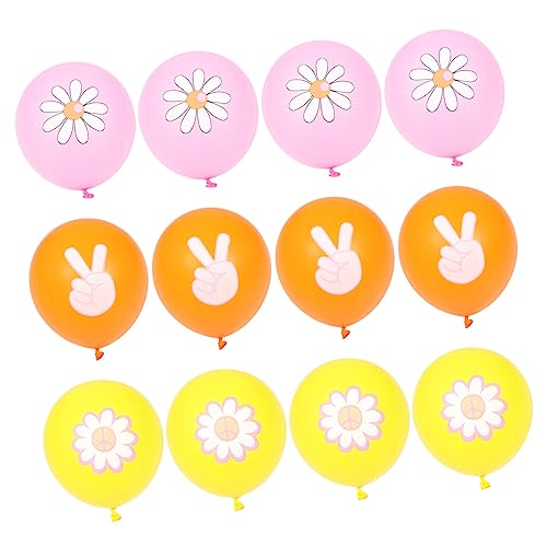 GETAJGHSD 48 Stück Gänseblümchen Ballon Party Ballons Dekoration Kinder Party Ballons Geburtstagsparty Gänseblümchen Cupcake Topper Gänseblümchen Party Dekorationen Braut Ballon von GETAJGHSD