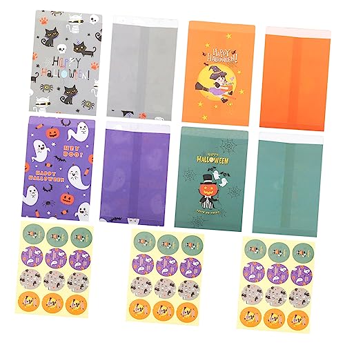 GETAJGHSD 48St Halloween-Geschenktüte Festivalbedarf süße Papiertüte Halloween-Leckereienbeutel Kekstüte Halloween Snacks Halloween naschen entzückende Plätzchentasche Keksbeutel für Kinder von GETAJGHSD