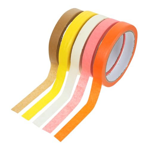 GETAJGHSD 5 Rollen Scrapbook-Klebeband Zeitschriftenverschönerungsaufkleber Klebebänder Dekor scrapbooking zubehör schulmaterial Washi-Tape-Aufkleber Washi Tape zum Aufzeichnen Krepp-Papier von GETAJGHSD