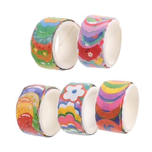 GETAJGHSD 5 Rollen Taschen Und Papierbandaufkleber Zum Dekorieren Selbstklebender DIY Bänder Dekoratives Washi Tape Mehrzweck Washi Tape Washi DIY Bastelband Briefpapierband Japanisches von GETAJGHSD