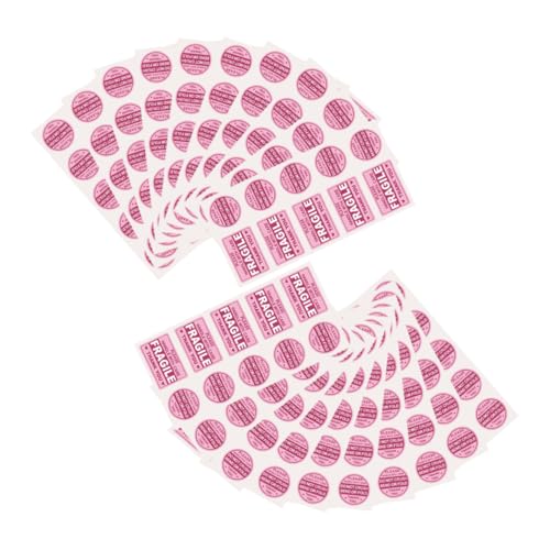 GETAJGHSD 50 Blatt Zerbrechliche Aufkleber Zerbrechliches Band Leere Behälteretiketten Starkes Klebeband Etiketten Aufkleber Zerbrechliche Etiketten Kupferplattenaufkleber Rosa von GETAJGHSD