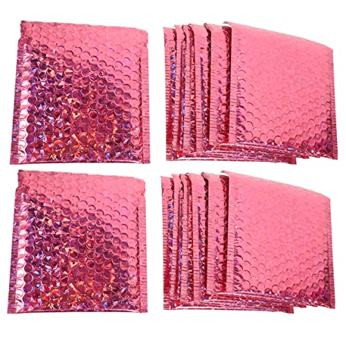 GETAJGHSD 50 Stück Schaumstoffbeutel Versandtasche Für Kleine Unternehmen Pinke Bubble-mailer Rosa Verpackung Für Kleine Unternehmen 6x10 Transportverpackung Rosy Farbige Pet-aluminiumfolie von GETAJGHSD