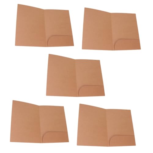 GETAJGHSD 5St Mappe Gepolsterte Umschläge Ordner Präsentationspapier Taschenportfolio-Umschlag stationärer Organizer aktenordner büromaterial Papiere Ordner Papierordner Kraftpapier Brown von GETAJGHSD