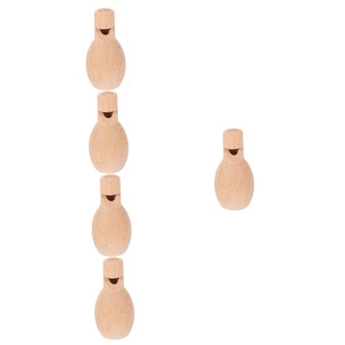 GETAJGHSD 5st Mini-kinderpfeife Spielzeug Mit Pfeife Aus Holz Musikinstrument-spielzeug Kleine Pfeifen Spielzeug Pfeife Zum Selbermalen Krachmacher Kinderspielzeug Pfeifenmodell Hölzern von GETAJGHSD