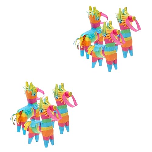 GETAJGHSD 6 Stk Mexikanische Piñata wandverkleidung wand polsterung kucheltier bescherung snoep toy Fiesta-Dekorationen Karnevalsfest Piñata Esel Pinata Spielzeug Geburtstag Spielzeug Papier von GETAJGHSD