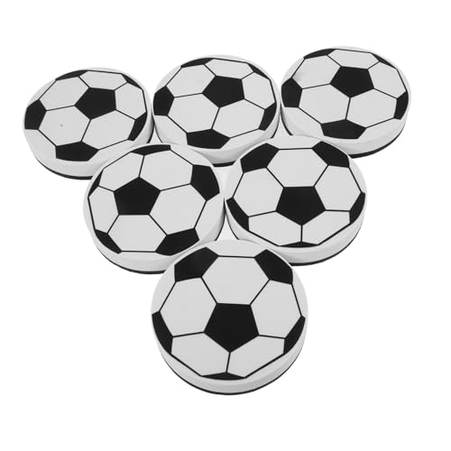 GETAJGHSD 6 Stück Wischbrett Fußball Förmige Radiergummis Cerative Board Radiergummi Whiteboard Radiergummi Cartoon Radiergummis Klassenzimmer Trockene Radiergummis Sport von GETAJGHSD