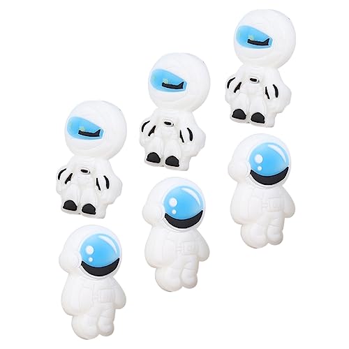 GETAJGHSD 6St Raumfahrer Radiergummi Kinderspielzeug Tierradiergummis für Mini radiergummi kinder erasers for Schüler-Radiergummi Schüler Astronauten Radiergummis PVC-Weichkleber Weiß von GETAJGHSD