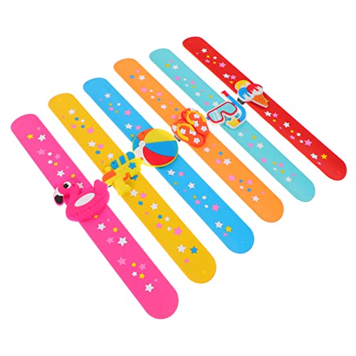 GETAJGHSD 6St hawaii streichelkreis Kinder Schlagarmbänder für Jungen Luau-Party-Armbänder ' party favours mottoparty hawaii Partygeschenk Erwachsene Sortiment an Schlagarmbändern PVC von GETAJGHSD