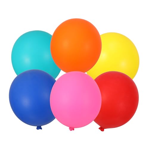 GETAJGHSD 6st Latexballon Großer Ballon Luftballons Für Geburtstagsfeiern Partydekorationen Für Kinder Partyzubehör Konfettiballons Zum Geburtstag Party-dekorationsballons Natürliches Latex von GETAJGHSD