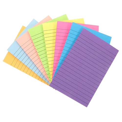 GETAJGHSD 8 Notizbuch linierte Notizen Pastell Highlighter-Tape Liste Taschennotizblöcke Bücher aufkleber büromaterial bürozubehör kompakte Notizblöcke kreative Notizblöcke klebrig Papier von GETAJGHSD