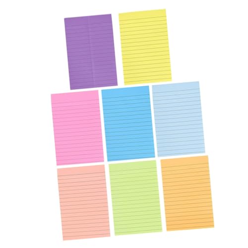 GETAJGHSD 8 Office School Fluoreszenzpapier Horizontales Line Scrapbook Memo Aufkleber Farbige Karteikarten Office Notizen Aufkleber Nette Notizen Aufkleber Tränenbilder Memo Pads von GETAJGHSD