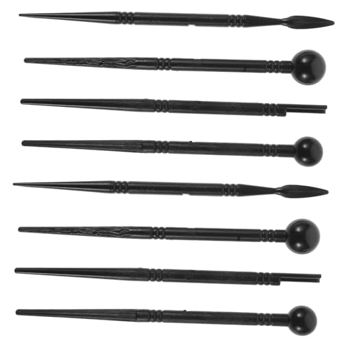 GETAJGHSD 8st Texturwerkzeuge Schnitzwerkzeuge Modellierstift Aus Ton Modellierwerkzeug Aus Keramik Tonwerkzeuge Punktierstift Aus Keramik Einzugsstift Keramik-dekorationsstift Black Plastik von GETAJGHSD