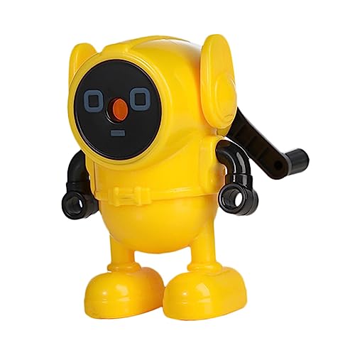 GETAJGHSD Bleistiftspitzer Bleistiftspitzer automatischer Bleistift Roboterfigur dosenspitzer kinder bleistift anspitzer gilbe buntstifte Büromaterial Cartoon-Design- Eisen Yellow von GETAJGHSD