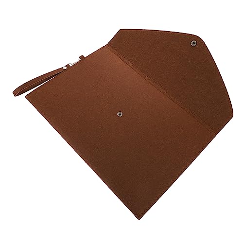 GETAJGHSD Dokumententasche aus Filz A4 Aktentasche Bindemappen A4-Umschlag Datei besprechungsmappe aufbewahrungssack Organizer für Office-Dokumente Papier-Organizer-Ordner Filzstoff Coffee von GETAJGHSD