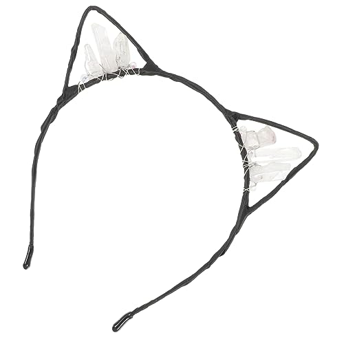 GETAJGHSD Katzenohren Haarschmuck 3D Puffy Band Tierohren Stirnband Maskerade Haarband Schwarze Katzenohren Cosplay Stirnband 80Er Jahre Kostüme Stirnband Katzenstirnbänder Stirnband von GETAJGHSD