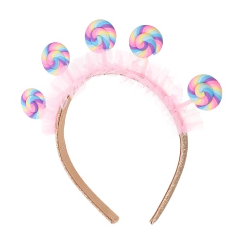 GETAJGHSD Lutscher-stirnband Tutu Für Mädchen Zuckerstangen-stirnbänder Lollipop-kostüm Lustige Bonbon-haarbänder Lollipop-haarreifen Für Kinder Lollipop-bonbon-stirnband Colorful Plastik von GETAJGHSD