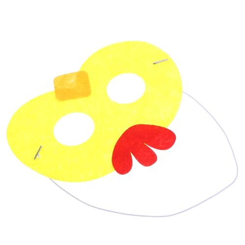 GETAJGHSD Party-Maske masken für lustige masken Maskierte Maske Cartoon-Tiermaske Spaßige Masken tierische Maske tierische Kopfbedeckung dekorative Halloween-Maske Filzstoff Yellow von GETAJGHSD