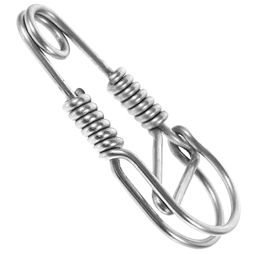 GETAJGHSD Schlüsselanhänger Rostfreier Karabiner Schlüsselring-clips Kleiner Karabiner Für Schlüssel Karabinerhaken Mit Drehbarem Clip Schlüsselkarabiner Autohaken Rostfreier Stahl Silver von GETAJGHSD