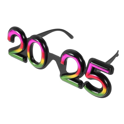 GETAJGHSD Silvester-partybrille Vorgestellt Grüne Brille Dekore Frohes Neues Jahr Brille Dekorationen Coole Brille Geführte Partybrille Silvester Brille Große Runde Gläser Rote Brille STK von GETAJGHSD