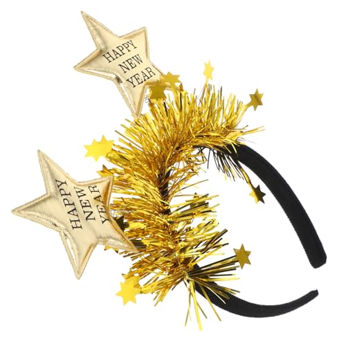 GETAJGHSD Stirnband Weihnachtsfeierzubehör Frohes Neues Jahr Hendband Frohes Neues Jahr Handband Frohes Neues Jahr Kopfbedeckung Frohes Neues Jahr Zubehör Lametta Kopfbedeckung von GETAJGHSD