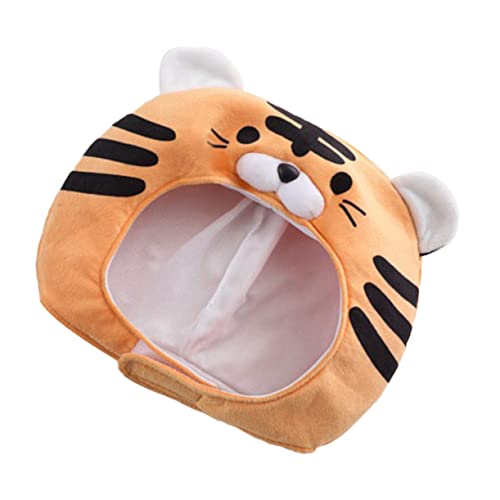 GETAJGHSD Tiger-Kopfbedeckung tiermütze faschingskostüme lustige kopfbedeckung faschingkostüme Tierkopf Hut tierische Kopfbedeckung Cartoon-Tierhut Cartoon-Tiger-Hut Cosplay-Kostümhut Plüsch von GETAJGHSD