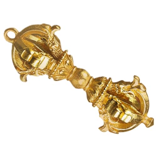 GETAJGHSD Vajra-Anhänger schlüsselanhänger Bag Charm schlüsselarmband schlüsselhalsband anhängerzubehör basteln bastelset Vajra-Stößel-Ornamente aus Kupfer Vajra-Pistill-Handwerk Golden von GETAJGHSD