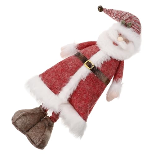 GETAJGHSD Weihnachtspuppe Weihnachtsmann Figur Weihnachtsfiguren Für Kinder Weihnachtliche Kamindekorationen Weihnachtsmann-Puppe Weihnachtsmann- Weihnachtsdekoration Ballaststoff Rot von GETAJGHSD