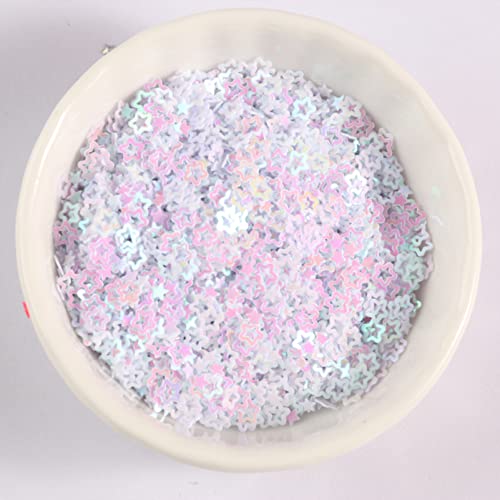 Nähen mit leuchtenden Scheiben, Nähbesatz, 4000 Stück, ausgehöhlte Pflaumenblüten-Pailletten, glitzernde Konfetti-Pailletten, Nageldekoration, DIY-Nähzubehör, Material, Nailart (Größe: 0,15 Zoll)(Whit von GETSTREE