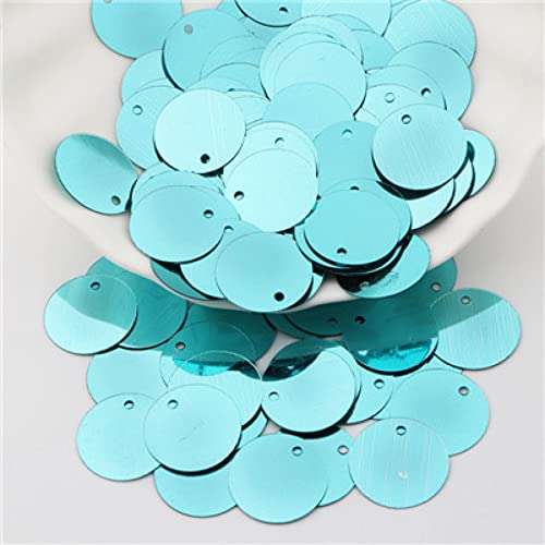 Nähen mit leuchtenden Scheiben, Nähbesatz, Pailletten, 15 mm, PVC, flach, rund, Pailletten, lose Paillettenbesatz, Paillette-Stoff for Bekleidungshandwerk, 50 g(Light blue) von GETSTREE