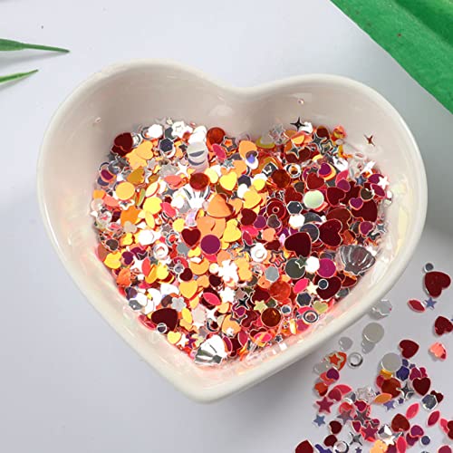 Nähen mit leuchtenden Scheiben, Nähen Trim, 2000PCS Mix Stile Glanz Pailletten Pailletten Nagel Dekor Nagel Verzierungen Spangle Nailart Dekorationen DIY Material(Crystal red) von GETSTREE