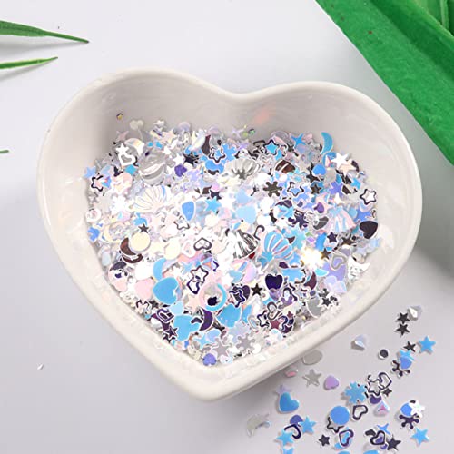 Nähen mit leuchtenden Scheiben, Nähen Trim, 2000PCS Mix Stile Glanz Pailletten Pailletten Nagel Dekor Nagel Verzierungen Spangle Nailart Dekorationen DIY Material(Crystal white) von GETSTREE