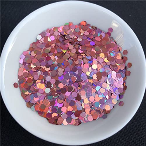 Nähen mit leuchtenden Scheiben, Nähen Trim, 40g Sechseck Nagel Glitter Pailletten Staub Glänzende Nagel Sparkle Pailletten 0,12 in Gemischte Ultradünne Flocken Nagel kunst Dekorationen (Size : 0.12in) von GETSTREE