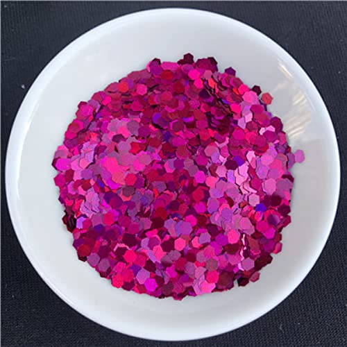 Nähen mit leuchtenden Scheiben, Nähen Trim, 40g Sechseck Nagel Glitter Pailletten Staub Glänzende Nagel Sparkle Pailletten 0,12 in Gemischte Ultradünne Flocken Nagel kunst Dekorationen (Size : 0.12in) von GETSTREE