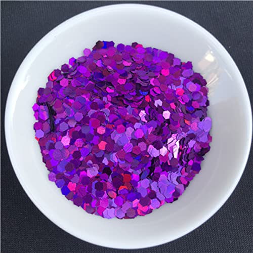 Nähen mit leuchtenden Scheiben, Nähen Trim, 40g Sechseck Nagel Glitter Pailletten Staub Glänzende Nagel Sparkle Pailletten 0,12 in Gemischte Ultradünne Flocken Nagel kunst Dekorationen (Size : 0.12in) von GETSTREE