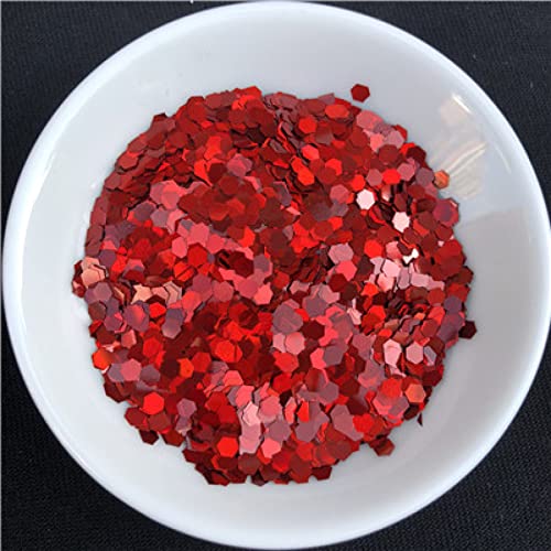 Nähen mit leuchtenden Scheiben, Nähen Trim, 40g Sechseck Nagel Glitter Pailletten Staub Glänzende Nagel Sparkle Pailletten 0,12 in Gemischte Ultradünne Flocken Nagel kunst Dekorationen (Size : 0.12in) von GETSTREE