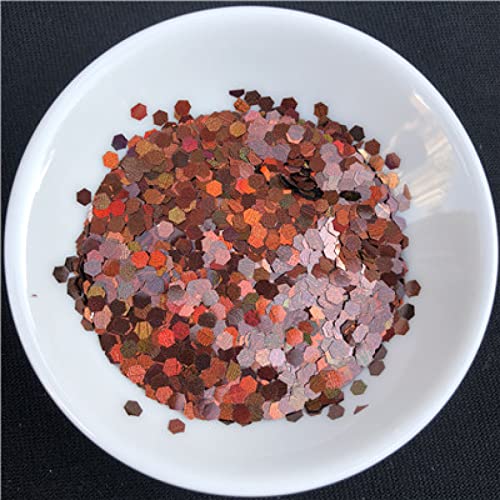 Nähen mit leuchtenden Scheiben, Nähen Trim, 40g Sechseck Nagel Glitter Pailletten Staub Glänzende Nagel Sparkle Pailletten 0,12 in Gemischte Ultradünne Flocken Nagel kunst Dekorationen (Size : 0.12in) von GETSTREE