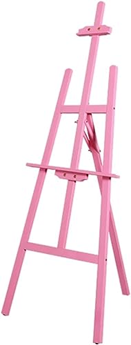 Staffelei Ständer Staffelei Ständer 1,5 m rosa Display Staffelei für Hochzeitslogo, bodenstehende Ar Staffelei tragbare faltbare Staffelei zum Malen, Zeichnen, Skizzieren, verstellbare Höhe Staffelei von GFDIOBNOJEIWHIW