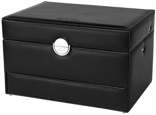 Dreilagige Schmuckschatulle, große Kapazität, Schmuck-Aufbewahrungsbox, multifunktionaler tragbarer Schmuckkoffer, Heimdekoration, Schmuck-Organizer (Farbe: einfarbig) von GFFFFFFJJJJJJJJJJJ